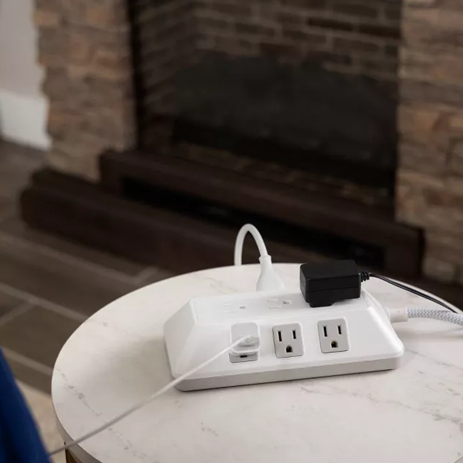 9‑Outlet Surge Protector Power Strip 6Ft Braided Cord Multi‑Sided Wide Spaced Sockets Flat Plug